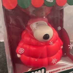 Snoopy Red Puffer Jacket Figure with matching hat